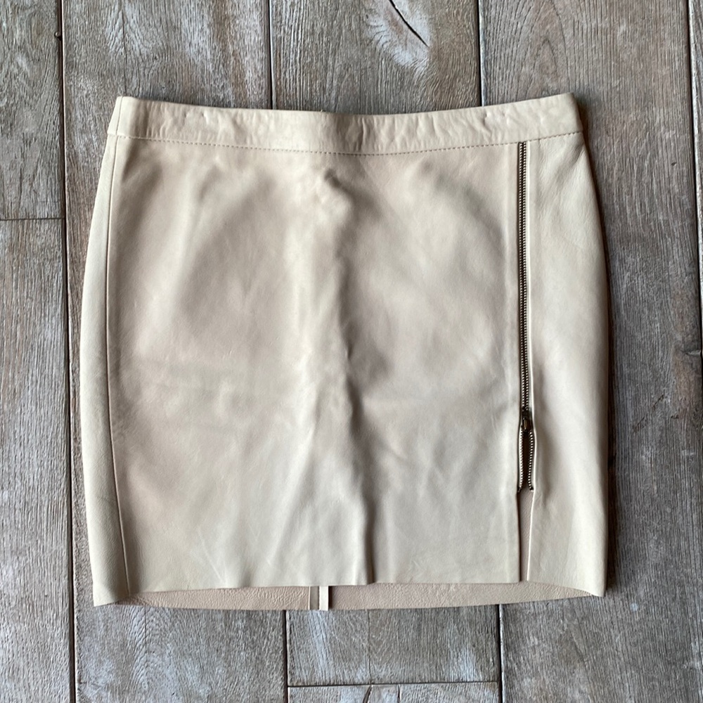 PAM & GELA NWT 100% sheep leather mini skirt